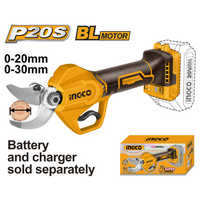 Аккумуляторный секатор 20B Li-Ion Без АКБ и З/У INGCO CSSLI20308 INDUSTRIAL Аккумуляторный секатор 20B Li-Ion Без АКБ и З/У INGCO CSSLI20308 INDUSTRIAL