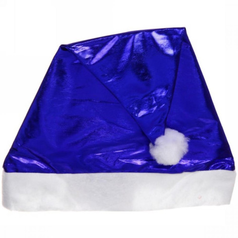 Колпак новогодний 28*38 см синий Переливы Серпантин