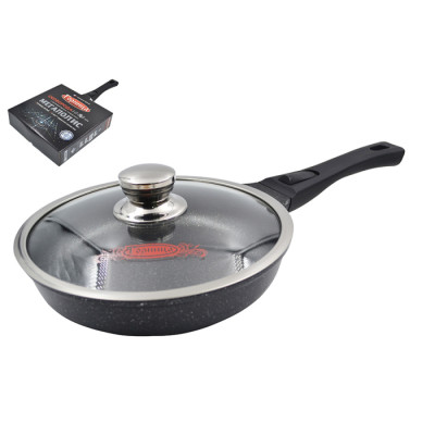 Сковорода алюминиевая 26 см съем руч стек кр п/у индукция Серебро Мегаполис Inducti Горница ис9264ср