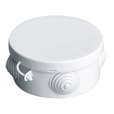 Коробка распаячная ОП D85х40мм, крышка, IP54, 4вх. TDM Коробка распаячная ОП D85х40мм, крышка, IP54, 4вх. TDM