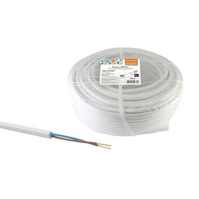 Кабель ПВС 2*4,0 белый (100/рез) TDM