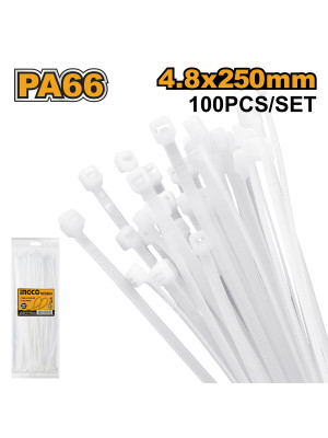 Стяжка нейлоновая 250*4,8 мм. 100 шт  INGCO HCT25048