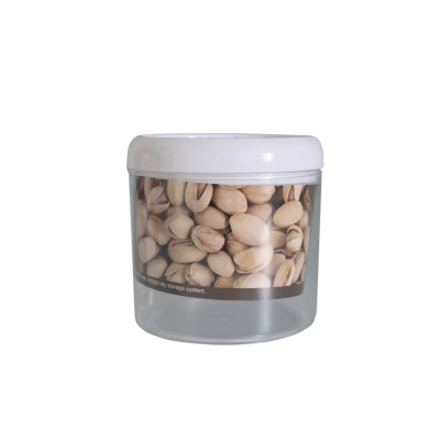 Банка пластиковая для сыпучих продуктов  0,5 л вакуум крышка прозрачный Baizheng