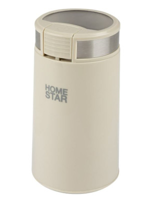 Кофемолка пластик 200 Вт 50 гр импульсная чаша нерж сталь бежевый HS-2035 HomeStar