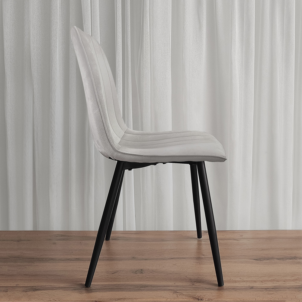 Стул металлический Baizheng 40×50×88 см, текстиль, бежевый, до 150 кг