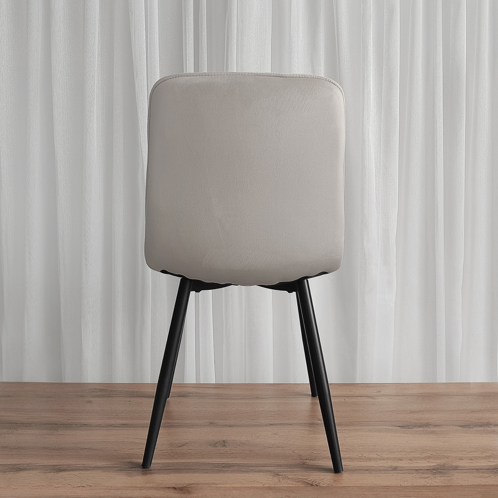 Стул металлический Baizheng 40×50×88 см, текстиль, бежевый, до 150 кг
