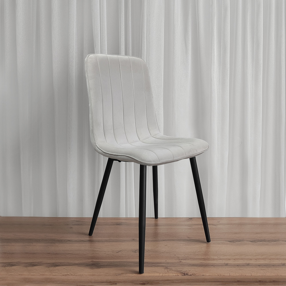 Стул металлический Baizheng 40×50×88 см, текстиль, бежевый, до 150 кг