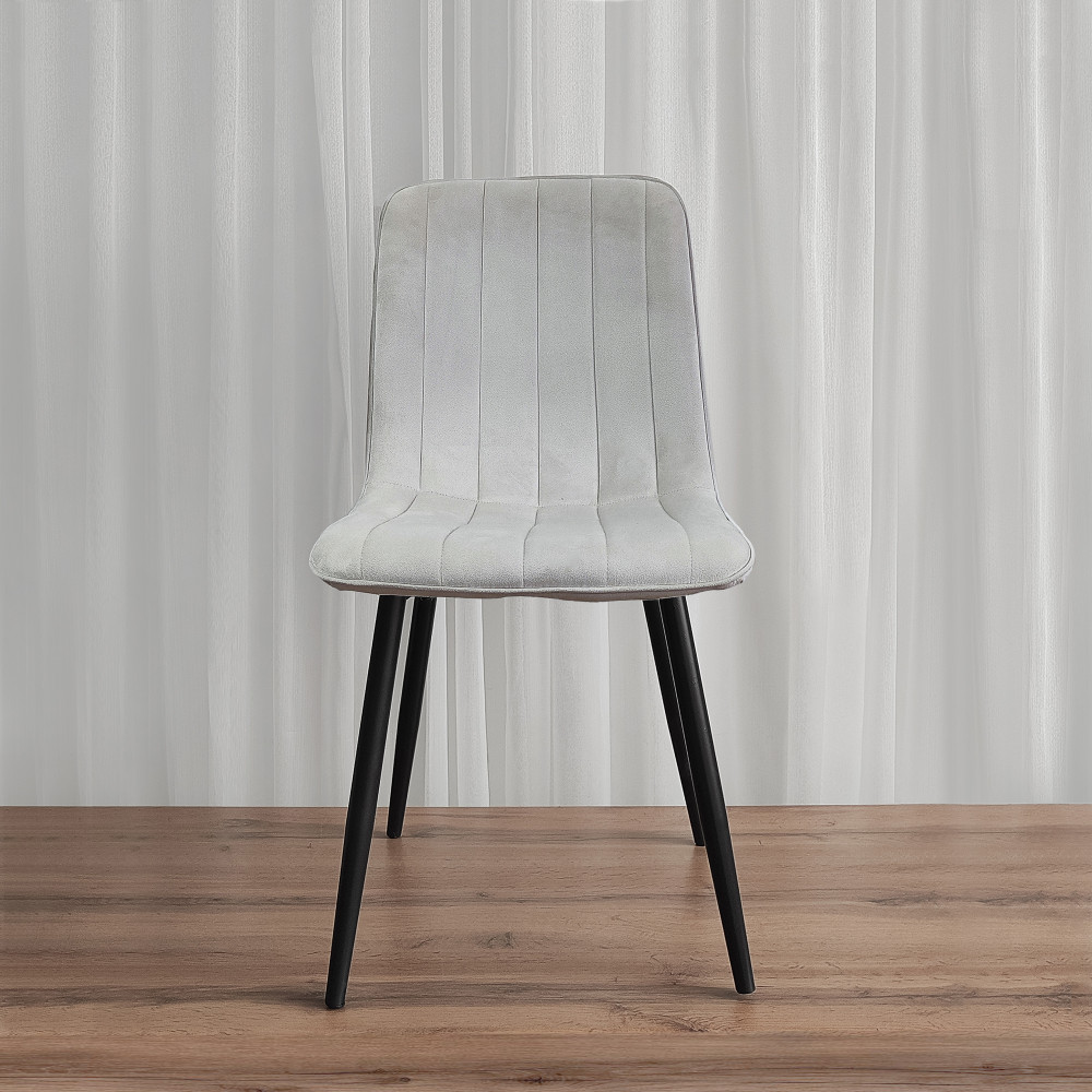 Стул металлический Baizheng 40×50×88 см, текстиль, бежевый, до 150 кг