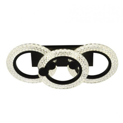 Люстра светодиодная 3 плафона 44*20*13 см 42Вт 1050 LM 10 м2 3 цвета черный Baizheng