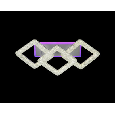 Люстра светодиодная 3 плафона 24*32* см 48Вт 1800 LM 10м2 3 цвета белый Baizheng