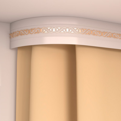 Бленда Монарх-С 68мм белый с золотом Эка