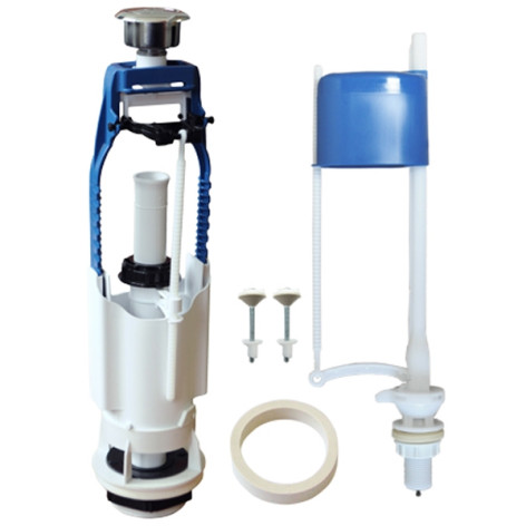 Арматура для унитаза Псков нижняя подводка, кнопка хром (20) 69 (А105).57.14.3