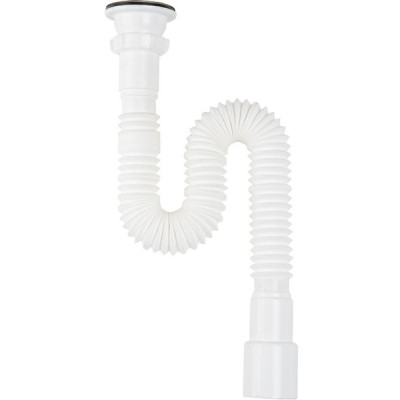 Сифон гофрированный 1 1/2 40/50 с нержавеющей решеткой (335-755мм) Aquant /60/ Сифон гофрированный 1 1/2 40/50 с нержавеющей решеткой (335-755мм) Aquant /60/