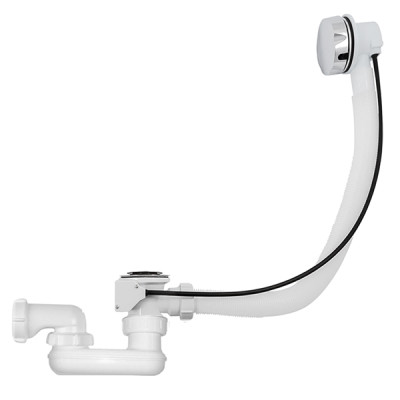 Сифон для ванны 1 1/2 40 регулир. плоский перелив полуавтомат мет.руч Aquant Сифон для ванны 1 1/2 40 регулир. плоский перелив полуавтомат мет.руч Aquant