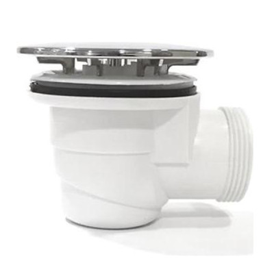 Сифон для душевого поддона хром 1 1/2 под d50, фильтр-сетка, h35мм Aquant /30/ Сифон для душевого поддона хром 1 1/2 под d50, фильтр-сетка, h35мм Aquant /30/