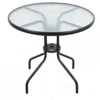 Стол стеклянный 80*70 см круглый серый Baizheng Стол стеклянный 80*70 см круглый серый Baizheng