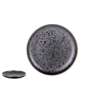 Тарелка керамическая десертная  18 см Elite black Коралл