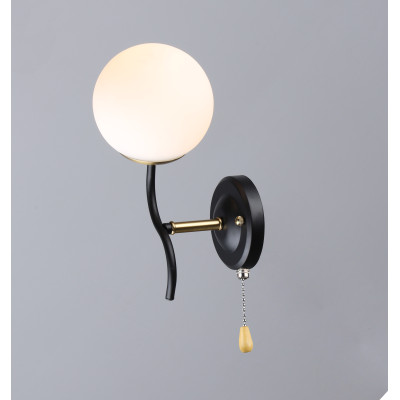 Бра 1 плафон 17*17*27 см Е27 60Вт 4м2 плафон стекло черный медь Baizheng