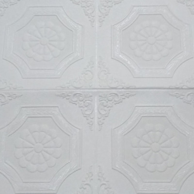 Панель самоклеящаяся 3D Белый с тиснением 0,7х0,7м толщина 0,4см ПС Панель самоклеящаяся 3D Белый с тиснением 0,7х0,7м толщина 0,4см ПС