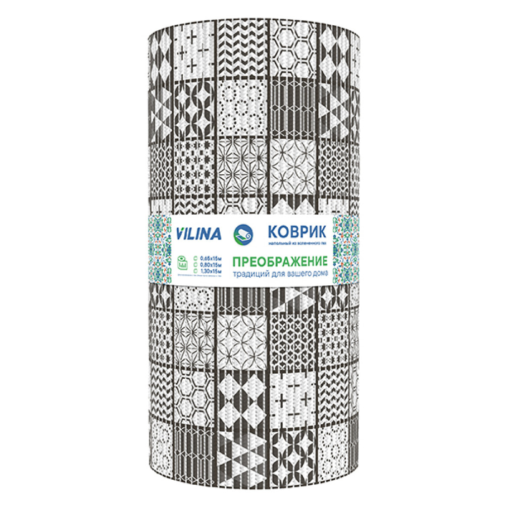 Коврик для ванной ПВХ 0,65*15м ПРЕОБРАЖЕНИЕ 218PT-grey