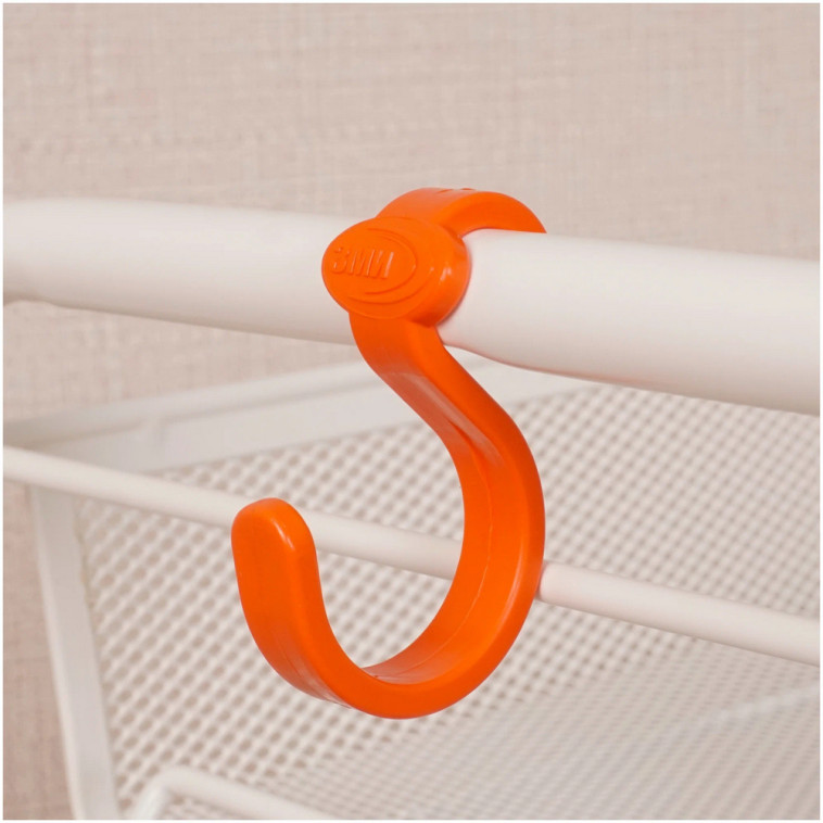 Cнимок Этажерка металлическая 3-х ярусная 45*30*65 см белая Ладья 33 КС ЗМИ