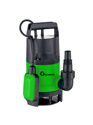 Насос погружной дренажный GROWER DP-900 900Вт, 14000л,ч, подъем 9м, глубина 7м