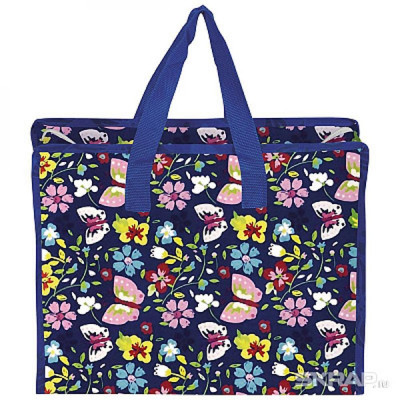 Сумка полипропилен 33*26*11 см на молнии с рисунком Рыжий кот