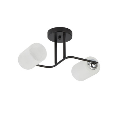 Люстра 2 плафона 41*16*21 см Е27 60Вт 9 м2 плафон стекло черный хром Baizheng