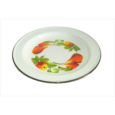 Блюдо эмалированное 2 л белый Дары лета Стальэмаль