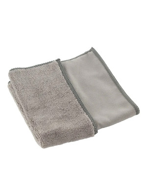 Салфетка из микрофибры 23*30 см M-10 двухсторонняя ворс + замша Рыжий кот
