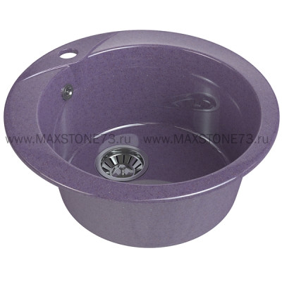 Мойка кухонная гранитная МС1 лиловый (кругл) d470*d365*180мм глянец Мойка кухонная гранитная МС1 лиловый (кругл) d470*d365*180мм глянец