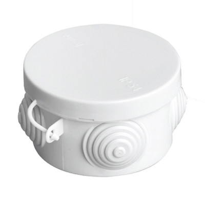 Коробка распаячная ОП D65х40мм, крышка, IP54, 4вх. TDM Коробка распаячная ОП D65х40мм, крышка, IP54, 4вх. TDM