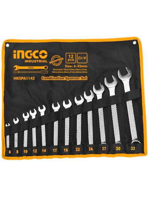 Набор ключей комб 12 шт, (6-32мм) INGCO HKSPA1143 INDUSTRIAL