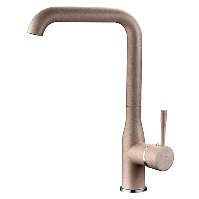 Смеситель для кухни однорыч. 35мм на шпильке излив высокий Латунь Терракот Ledeme L4698-300