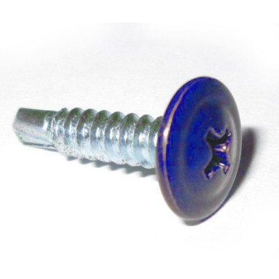 Саморезы ШСММ  сверло 4,2*25 синие RAL-5005 коробка