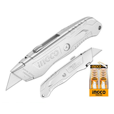 Нож универсальный 19мм INGCO HKNS11615 Нож универсальный 19мм INGCO HKNS11615