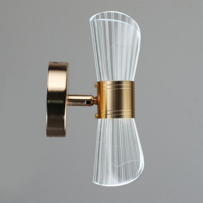 Бра светодиодный 1 плафон  26*10*13 см 12Вт 3000LM 5м2 стекло золотой Baizheng