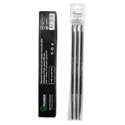 Напильник круглый Grower  для заточки цепей 3 шт (толщина 4.0 мм, длина 200 мм)