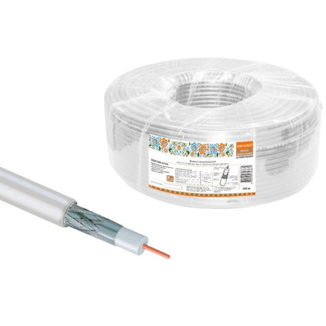 Кабель TV RG-6/CCS коаксиальный белый (м) ДУБЛЬ
