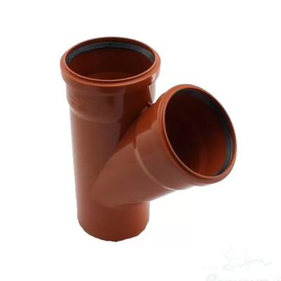 Тройник канализационный РР Д-160/160 * 45гр. для нар.кан. Jakko