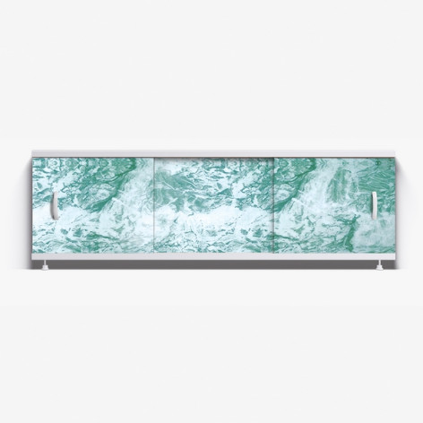 Экран для ванны 1,5м Оптима нежно-зеленый мрамор 1480х496х29