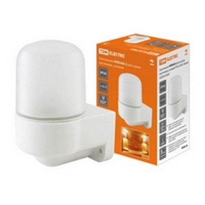 Светильник НПБ400-2 белый для сауны настенно-угловой 60Вт IP54  TDM