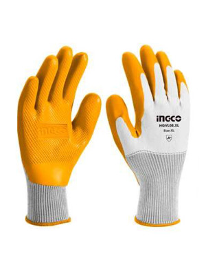 Перчатки текстурированные с латексным покрытием XL INGCO HGVL08-XL INDUSTRIAL