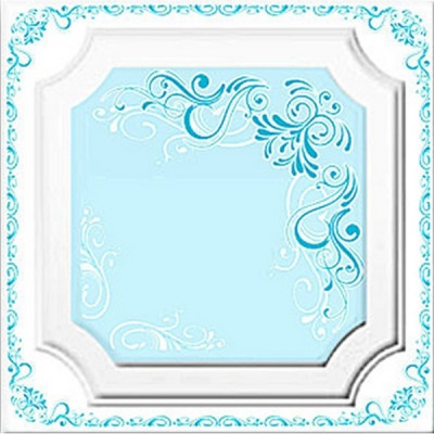 Плитка потолочная Ф1-014 голубая ламинированная Флекс Плитка потолочная Ф1-014 голубая ламинированная Флекс