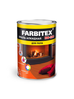 Эмаль алкидная ПФ-266 FARBITEX красно-коричневая для пола 5,0кг