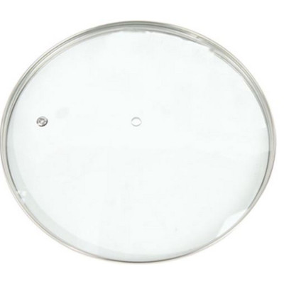 Крышка стеклянная 28 см без ручки металл обод Baizheng