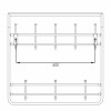 Мини фото №1 Вешалка металлическая настенная 73*58*22 см 9 крючков с полкой черный 80 ЗМИ