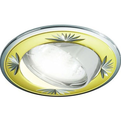 Светильник встраиваемый поворотный СВ 02-04 MR16 50Вт G5.3 перламутровое золото/хром TDM