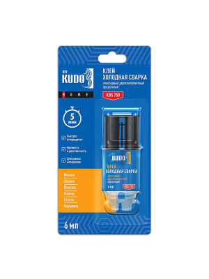 Клей холодная сварка Kudo Home эпоксидный двухкомпонентный прозрачный 6мл