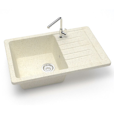 Мойка кухонная гранитная 016 бежевая (прямоуг) 740*490*210мм